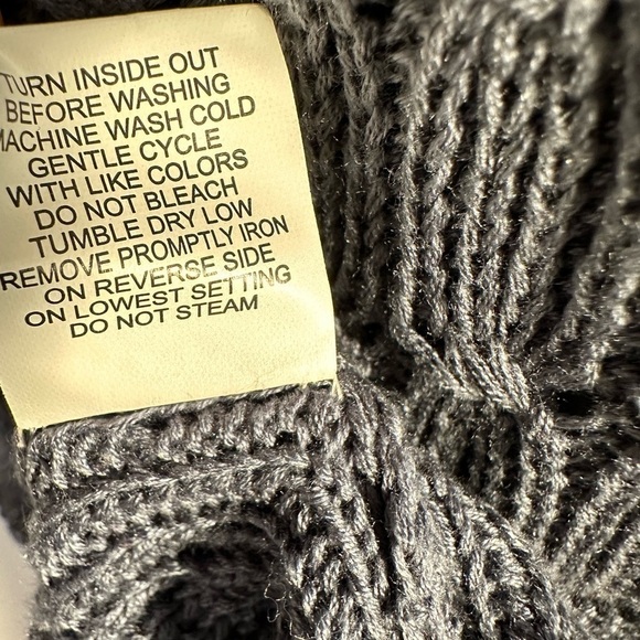 NY Collection Womens Size S Short Sleeve Knit Gray Open Front Duster Sweater - Picture 9 of 10